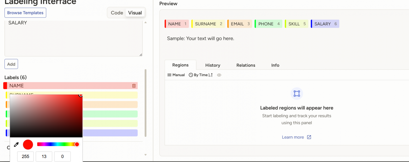 Настройка разметки